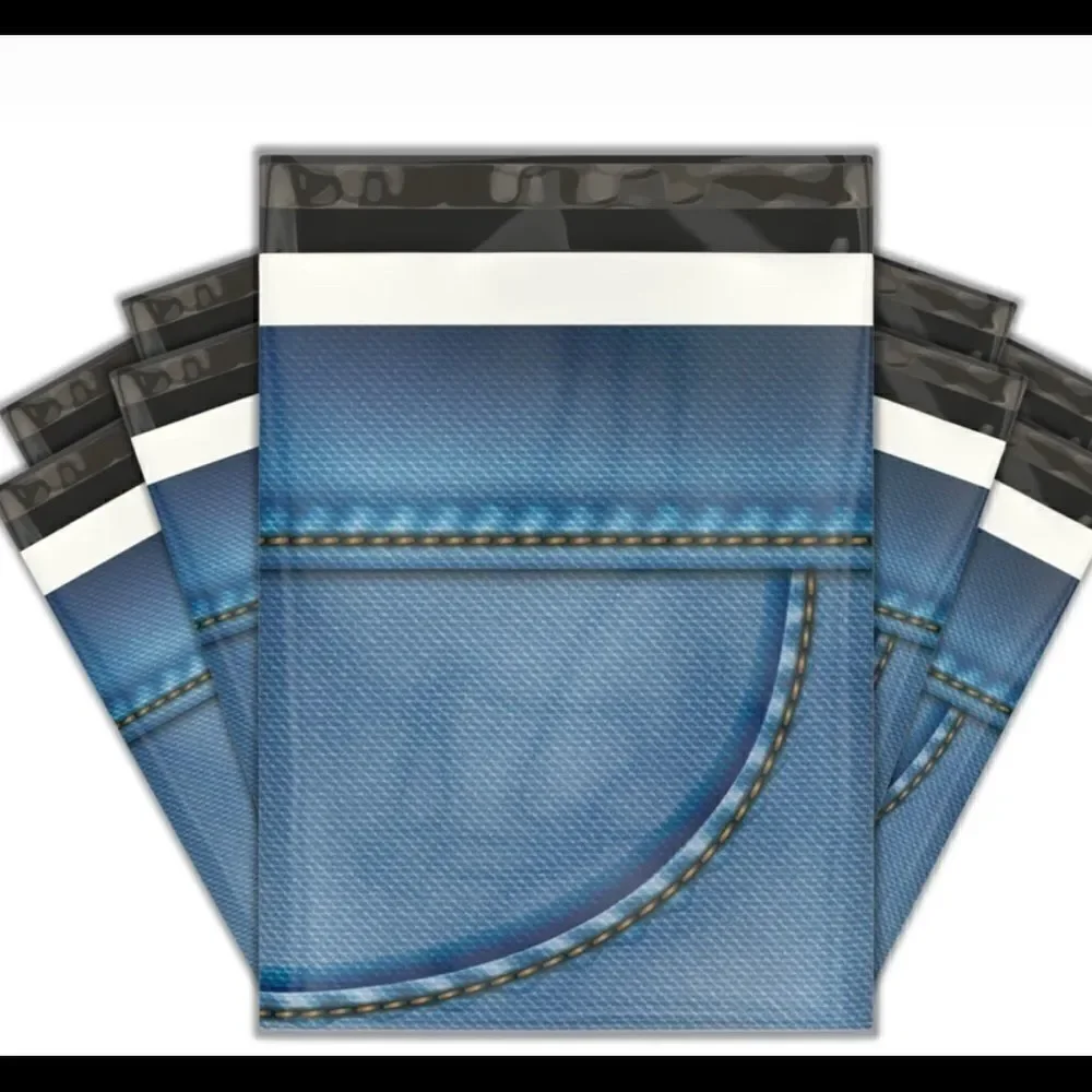 Poly Mailers 10X13 Jeans 20 pcs 20 stickers